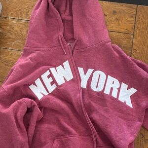 New York Maroon Hoodie